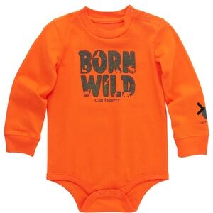 Carhartt Born Wild Long-Sleeve Bodysuit Baby - Orange 6 Month